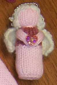 pink knitted tiny angel